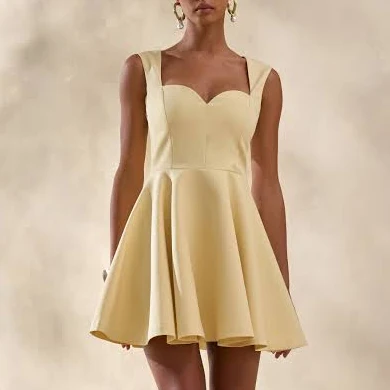 dress Katya Sweetheart-Neck Skater Mini Dress Club L London USA $140