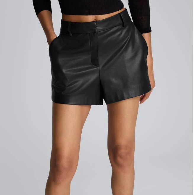 bottoms Kenneth Cole Women's Faux Leather Fly Front Shorts Nordstrom $62.3