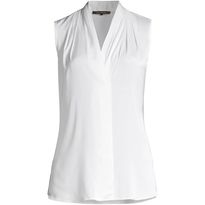 top Kobi Halperin Women's 'Mila' Sleeveless Stretch Silk Blouse Saks Fifth Avenue $248