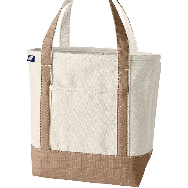bag Lands' End Medium 5 Pocket Open Top Canvas Tote Bag Kohl's $33.95