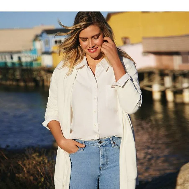 outerwear Lands' End Women's Long Sleeve Open Long Cardigan Sweater Lands' End $44.97