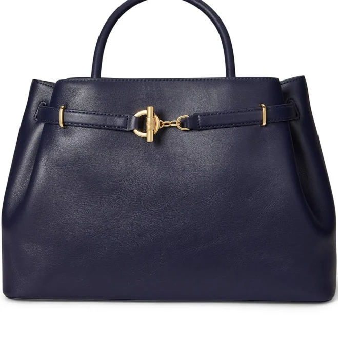 bag Lauren Ralph Lauren Leather Large Blaike Satchel Women's Macy's $225