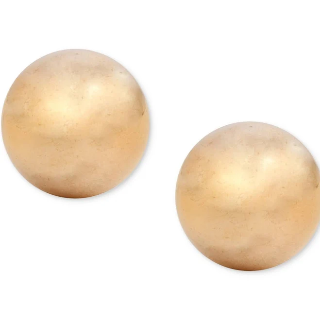 accessory LAUREN Ralph Lauren Women's 14k Gold-Plated Metallic Ball Stud Earrings Macy's $22.4