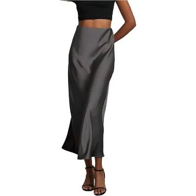 maxi skirt LEVEN Sixteen Women's Satin High Waist A-Line Maxi Skirt Target $89.99