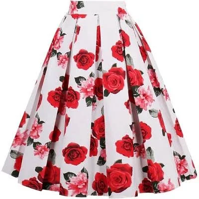 skirt LEVEN Sixteen Women's Vintage Floral Pleated Midi Skirt with Pockets Target $67.99