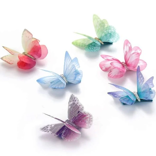 accessory Liasun 3D Colorful Organza Butterfly Hair Clips eBay - port5629 $17.7