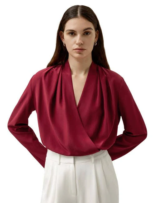 top Lilysilk Women's Silk Crepe de Chine Long Sleeve Blouse Nordstrom $159