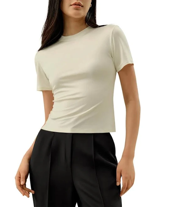 top Lilysilk Women's Slim Fitted Silk Jersey Tee Bloomingdale's $71.2