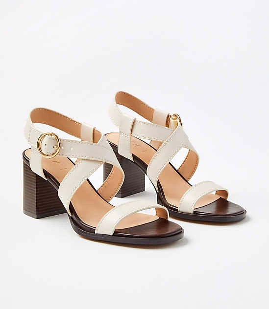 shoes Loft Women's Buckle Block Heel Sandals LOFT $32.44