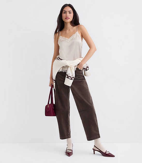 top Loft Women's Lace Trim Satin Cami Top LOFT $18