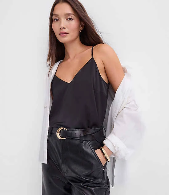 top Loft Women's Satin Strappy Cami Top LOFT $18