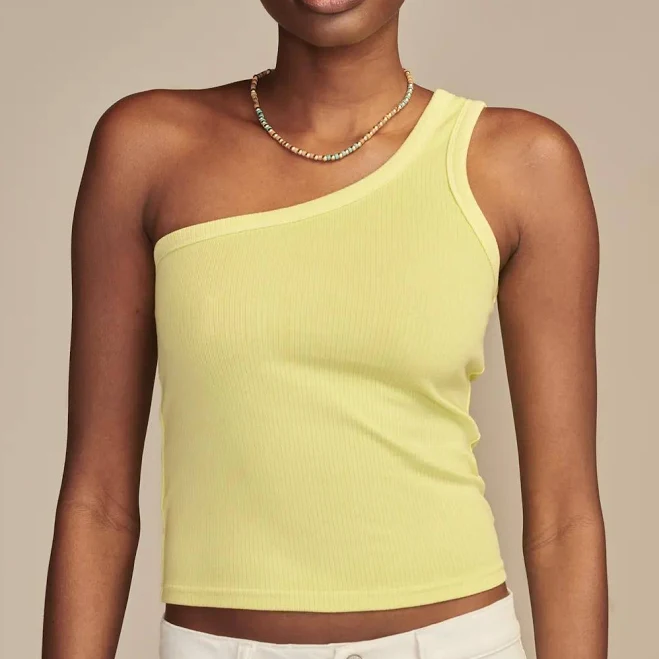 top Lucky Brand Women's One-Shoulder Rib Tank Top Lucky Brand $11.24