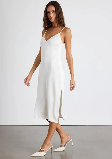 dress Lulus Crinkle Satin Midi Slip Lulus $23