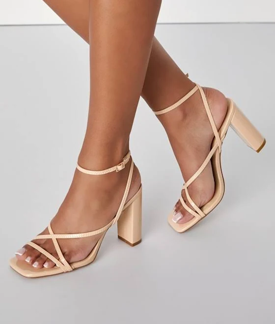 shoes Lulus Makennaa Strappy High Heel Ankle Strap Sandals Lulus $39