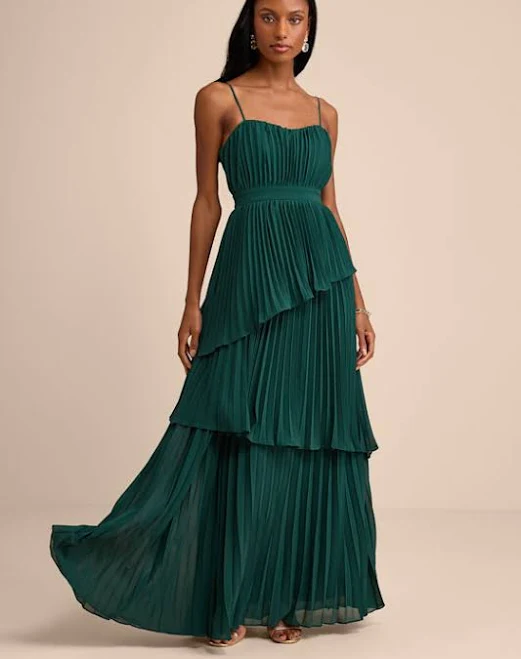 dress Lulus Pleated Tiered Maxi Dress Lulus $79.2