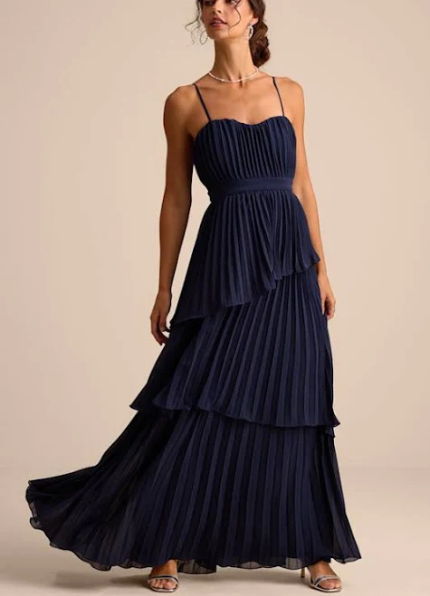 dress Lulus Pleated Tiered Maxi Dress Lulus $99