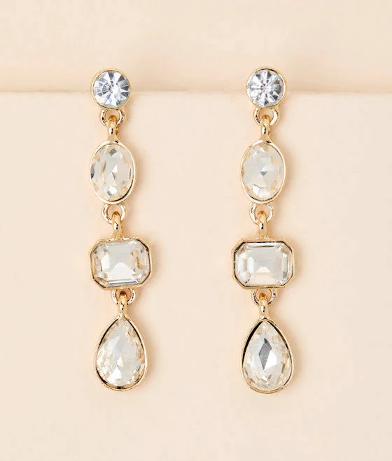 accessory Lulus Rhinestone Drop Earrings Lulus $14