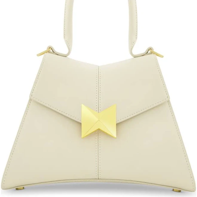 bag Mac Duggal Angular Top Handle Leather Handbag with Gold Hardware Nordstrom $179