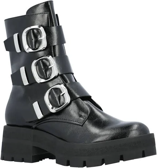 shoes Madden NYC Women's Faux Leather Buckle Combat Boots Walmart $15.57
