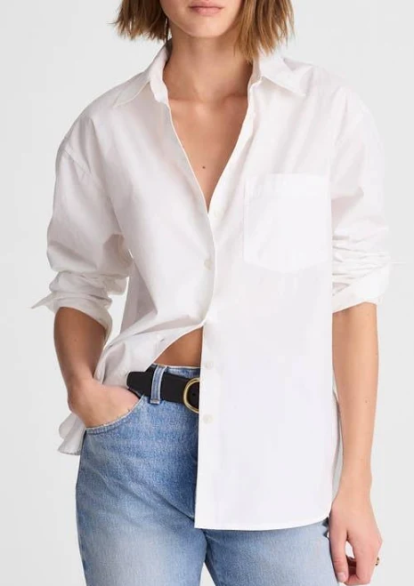 top Madewell Women's Easy Poplin Button-Up Shirt Nordstrom $88