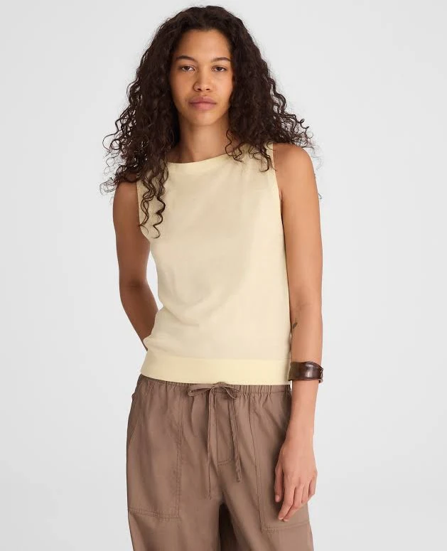 top Madewell Women's Merino Wool-Silk Blend Boatneck Sweater Tank Madewell $49.5