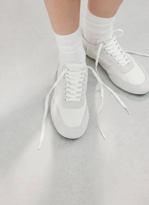 shoes MANGO Women's Lace-Up Leather Sneakers shop.mango.com $89.99