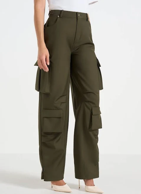 bottoms Manière De Voir Emilie High Waisted Twill Cargo Pants Manière De Voir $200
