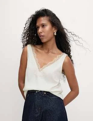 top Marks & Spencer Satin Lace Cami Top Marks & Spencer - United States $45.99