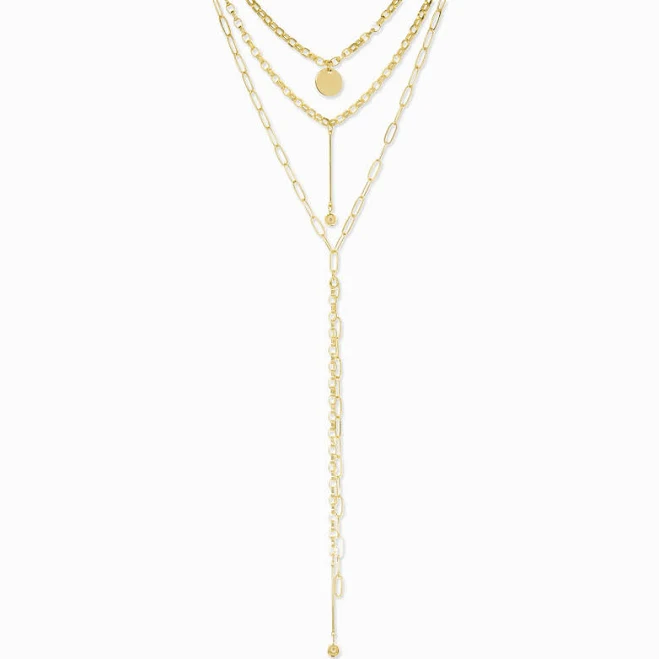 accessory Marlyn Schiff Women's Triple Layered Gold Necklace Marlyn Schiff Jewelry $46