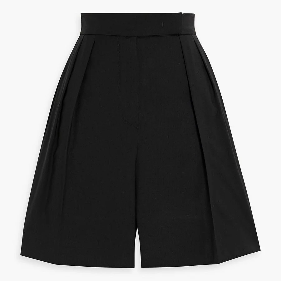 shorts Max Mara Jessica pleated wool-crepe shorts - Women - Black Shorts - IT 44 THE OUTNET $258