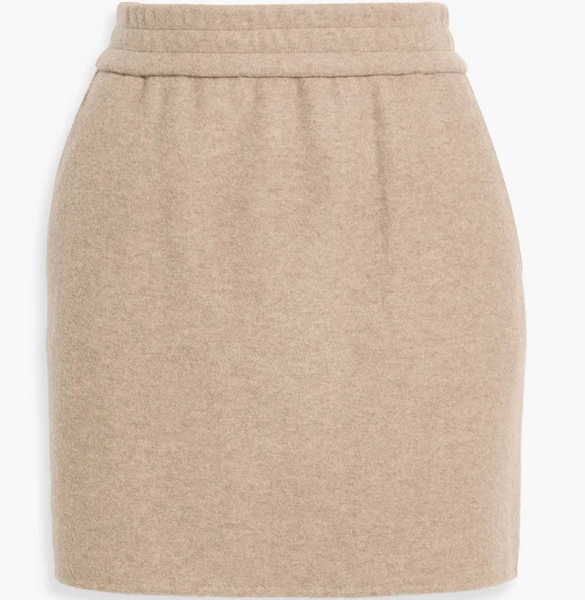 ultra-mini Max Mara Onagro wool-blend felt mini skirt - Women - Sand Skirts - IT 44 THE OUTNET $313