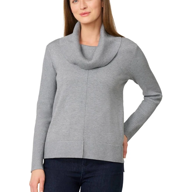 sweater Melissa Paige Women's Ribbed Stitch Cowl-Neck Sweater Macy's $12.93