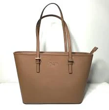bag Michael Kors Saffiano Leather Top Zip Tote Bag, Camel Brown eBay $75
