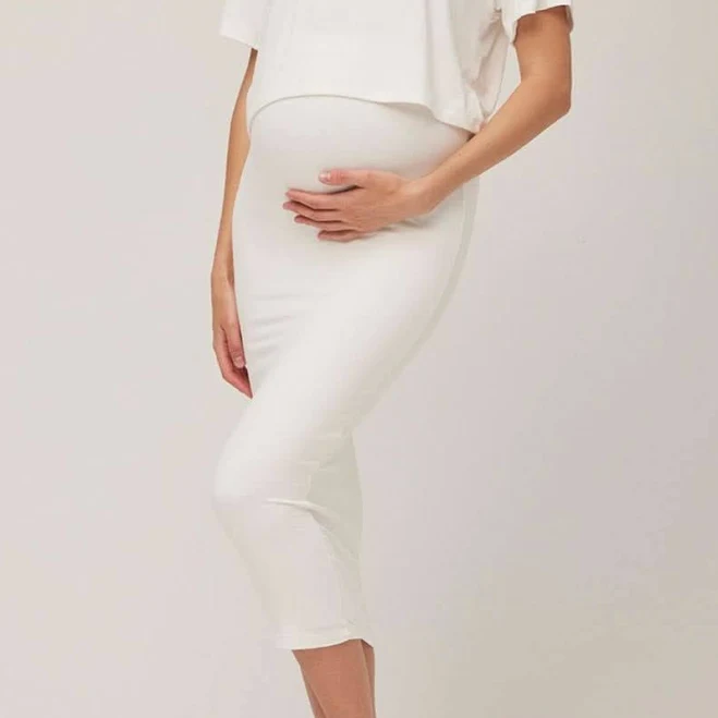 skirt Midi Maternity Skirt Bumpsuit $59