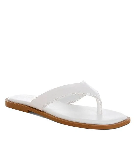 shoes Minimal Muse Faux Leather Flat Sandals AVAH $69