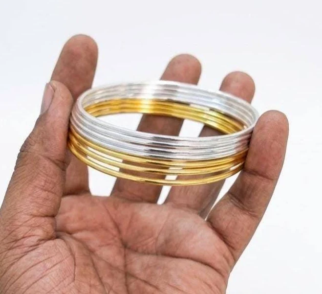 accessory Minimalist Dainty Gold & Silver Stacking Bangles Etsy - Seller $21.3