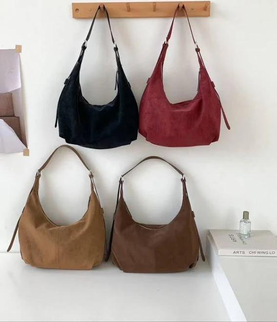 bag Minimalist Soft Suede Hobo Bag Etsy - Seller $42.99