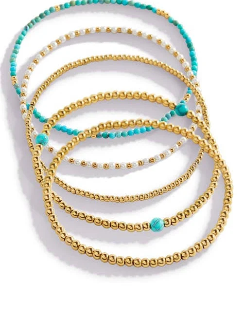 accessory Mint & Lily Women's Turquoise Beaded Stacking Set Nordstrom $53