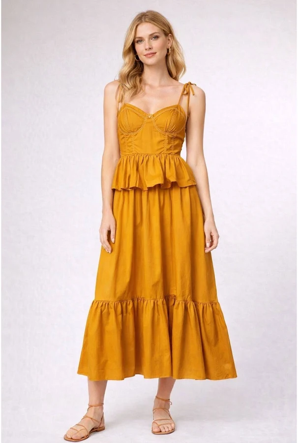 dress Misa Los Angeles Smocked Ruffle Tiered Maxi Dress Poshmark $63