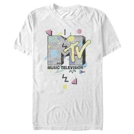 top MTV Men's Retro Pop Logo T-Shirt Walmart - Top Tees Apparel $12.99