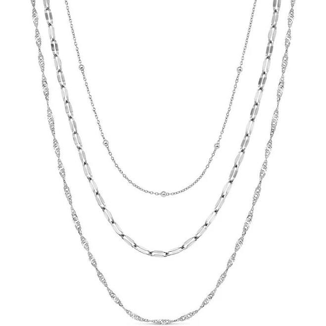 accessory Multi-Chain Layered Silver Necklace Set Abbott Lyon $130