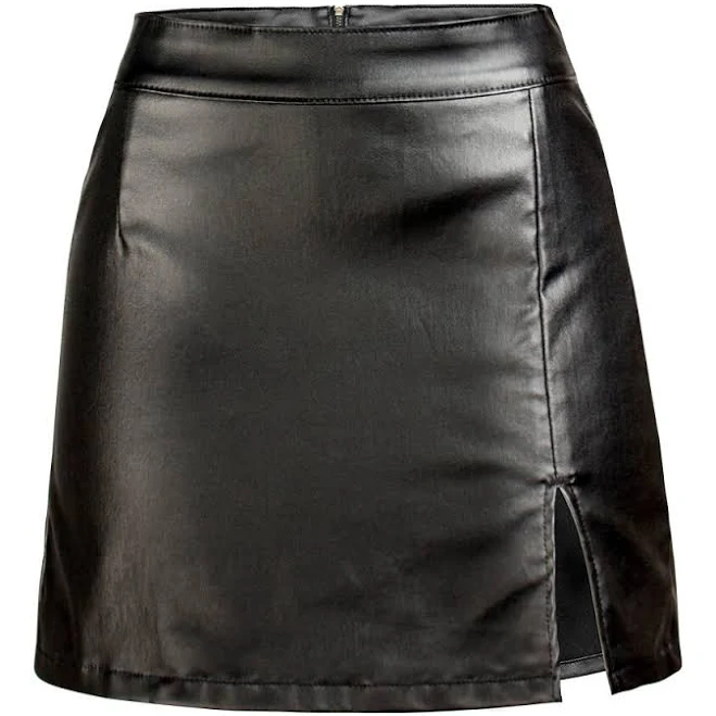 skirt Nasun Women's Stretch Faux Leather High Waist Split Mini Bodycon Skirt eBay - tongmiao5687 $47.79