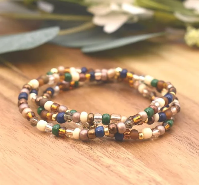 accessory Neutral Earth Tones Seed Bead Bracelet Etsy - Seller $4