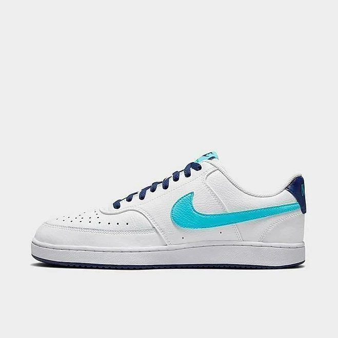 shoes Nike Men's Court Vision Retro White/Turquoise Blue Low Sneakers eBay - brlanrob $199.99