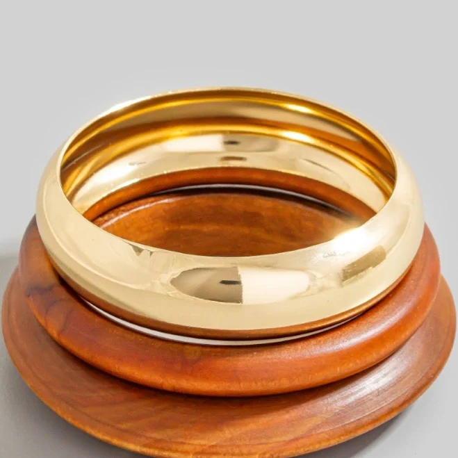 accessory Nina + Leigh Golden Timber Wood Bangle Set Nina + Leigh $15