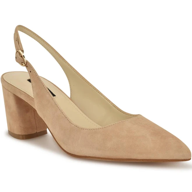 shoes Nine West Women's Kamsee Slingback Block Heel Pumps Macy's $76.3