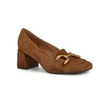heels Nine West Women's Veepe Bit Block Heel Loafers - Cognac Suede, 5.5 Poshmark $70