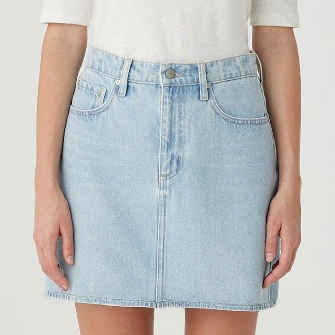 denim skirt Nobody Denim Piper A-Line Denim Mini Skirt Nobody Denim AU $131