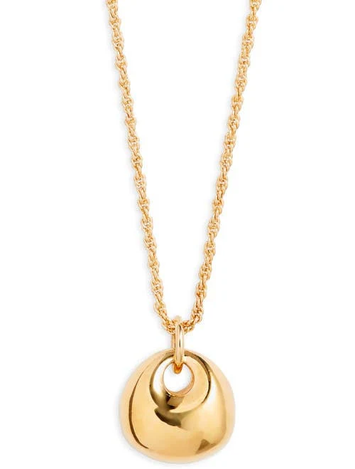 accessory Nordstrom 14K Gold Plated Demi Fine Sculpted Pendant Necklace Nordstrom $45.5