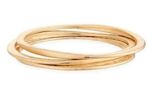 accessory Nordstrom Hammered Matte Gold Bangle Set of 3 Nordstrom $26